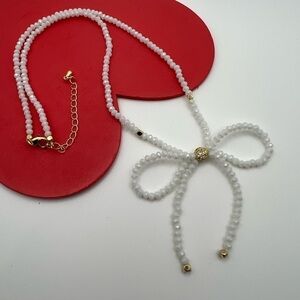 Handmade beaded coquette necklace for women